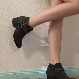 Grey ankle boots